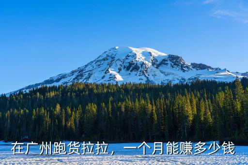 怎么才能加入廣州貨拉拉搬家小哥,貨拉拉司機一個月能賺多少錢