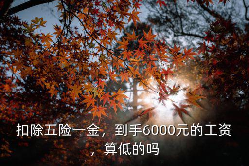 廣州6000五險(xiǎn)一金到手多少錢,扣除五險(xiǎn)一金