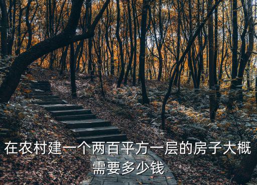 在農(nóng)村建一個(gè)兩百平方一層的房子大概需要多少錢(qián)