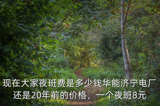 現在大家夜班費是多少錢華能濟寧電廠還是20年前的價格，一個夜班8元