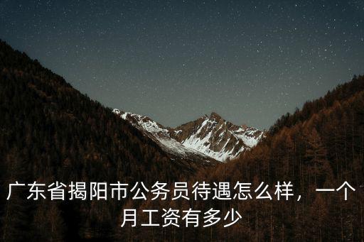 廣東省揭陽市公務員待遇怎么樣，一個月工資有多少