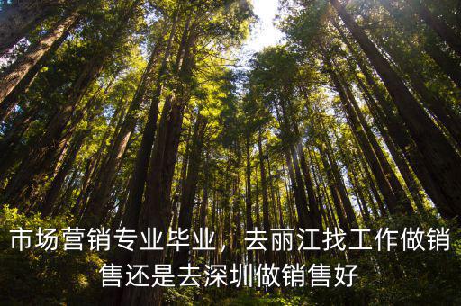 市場營銷專業畢業，去麗江找工作做銷售還是去深圳做銷售好