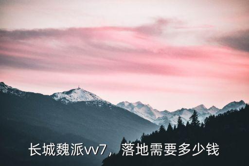 長城魏派vv7，落地需要多少錢