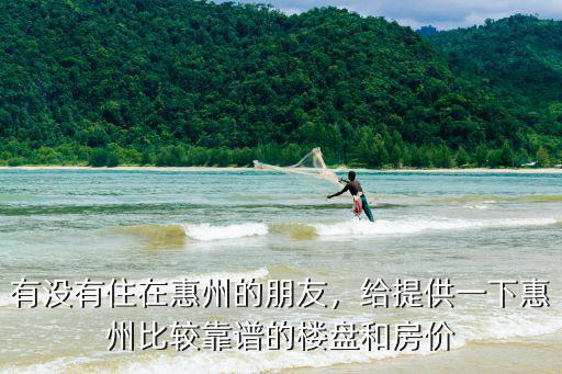 有沒有住在惠州的朋友，給提供一下惠州比較靠譜的樓盤和房價