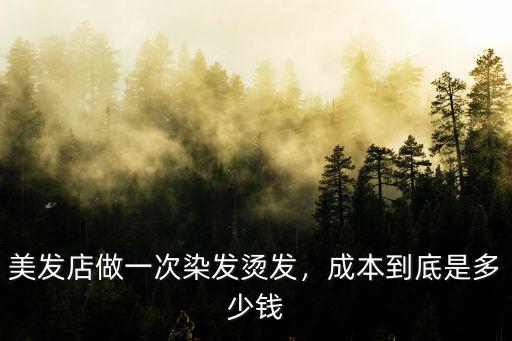 美發(fā)店做一次染發(fā)燙發(fā)，成本到底是多少錢