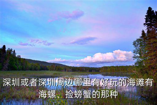 深圳哪里的海邊有螃蟹烏龜,深圳有哪些海邊好玩