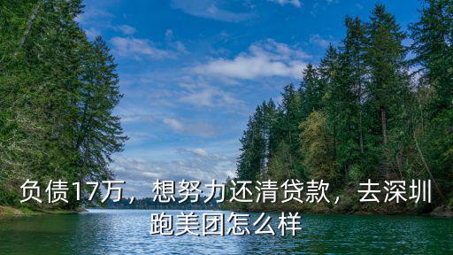 負債17萬，想努力還清貸款，去深圳跑美團怎么樣