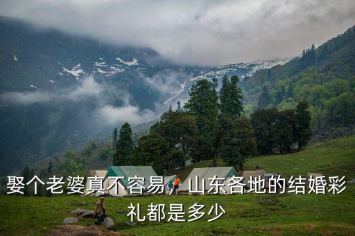 娶個(gè)老婆真不容易，山東各地的結(jié)婚彩禮都是多少