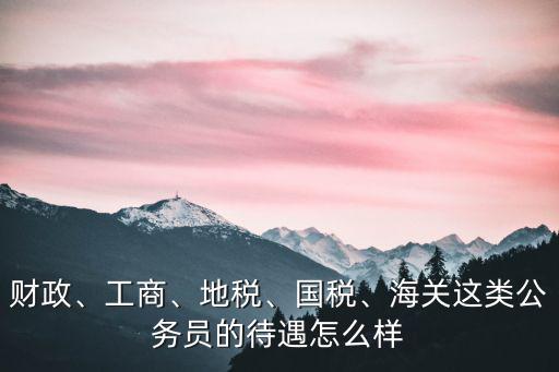 財政、工商、地稅、國稅、海關這類公務員的待遇怎么樣