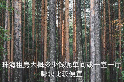 珠海一室一廳多少錢,珠海租房大概多少錢呢