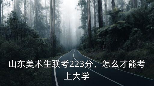 山東省多少美術(shù)生,山東美術(shù)生聯(lián)考223分