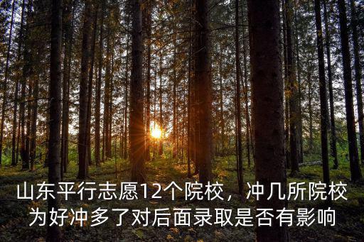 山東平行志愿12個院校，沖幾所院校為好沖多了對后面錄取是否有影響