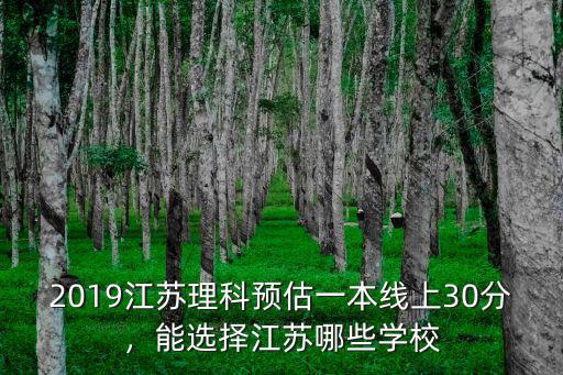 2019江蘇理科預(yù)估一本線上30分，能選擇江蘇哪些學(xué)校