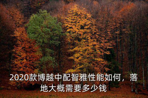 2020款博越中配智雅性能如何，落地大概需要多少錢
