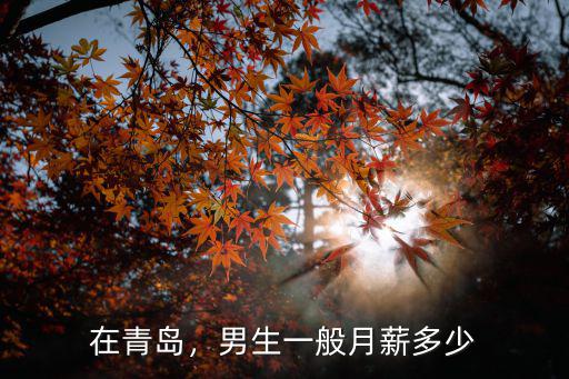 在青島，男生一般月薪多少