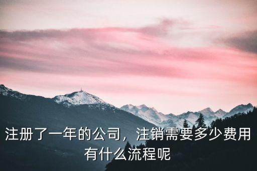 注冊了一年的公司，注銷需要多少費用有什么流程呢