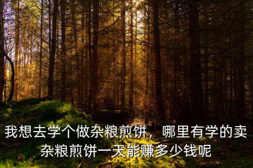 我想去學個做雜糧煎餅，哪里有學的賣雜糧煎餅一天能賺多少錢呢