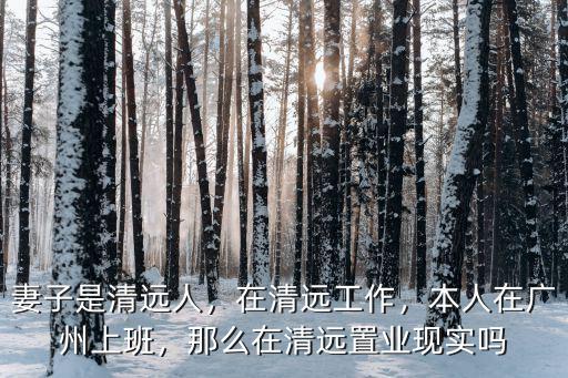 清遠(yuǎn)人收入怎么買房,妻子是清遠(yuǎn)人