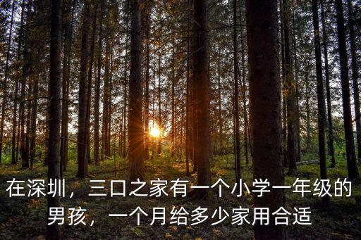 深圳一家三口一天生活費(fèi)多少,在北京一家三口