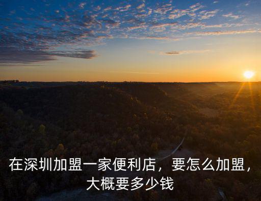 在深圳加盟一家便利店，要怎么加盟，大概要多少錢