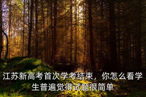 江蘇新高考適應性考試多少人,江蘇新高考首次學考結束