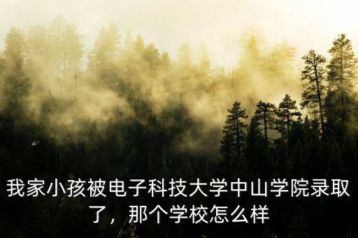 中山學(xué)院讀書怎么樣,電子科技大學(xué)中山學(xué)院怎么樣