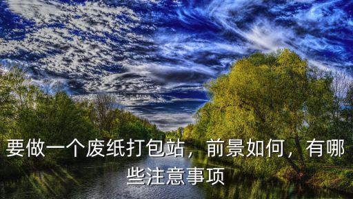 要做一個廢紙打包站，前景如何，有哪些注意事項