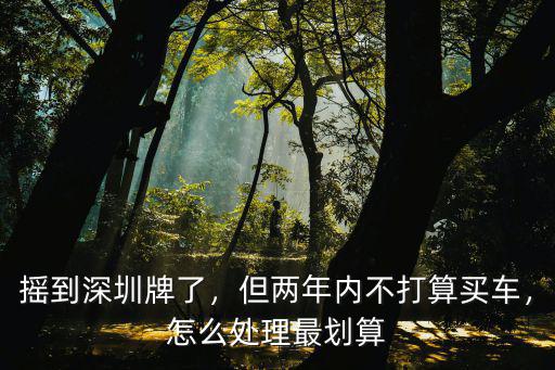 深圳粵b牌搖到號國五車怎么上牌,搖到深圳牌了
