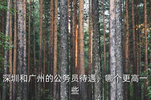 深圳和廣州的公務員待遇，哪個更高一些