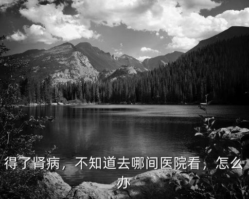 得了腎病，不知道去哪間醫院看，怎么辦