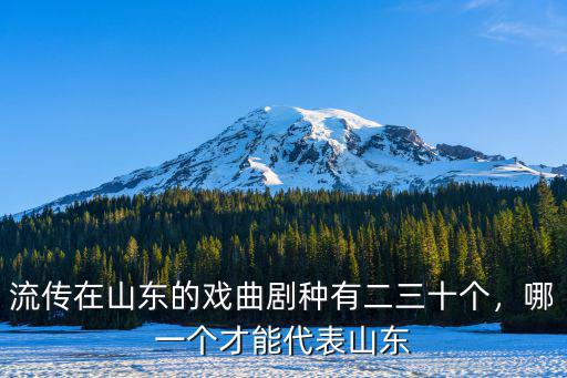 流傳在山東的戲曲劇種有二三十個，哪一個才能代表山東