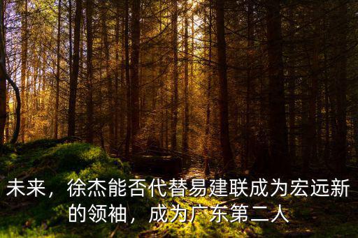 未來，徐杰能否代替易建聯成為宏遠新的領袖，成為廣東第二人