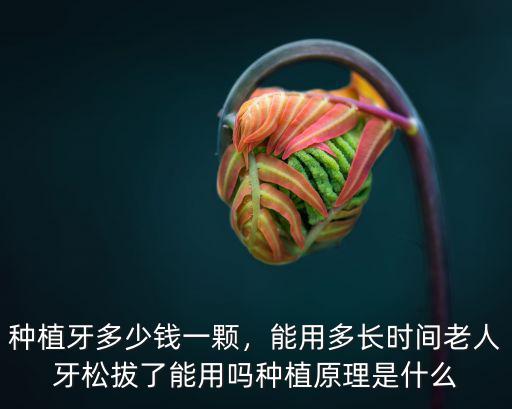 種植牙多少錢一顆，能用多長時間老人牙松拔了能用嗎種植原理是什么