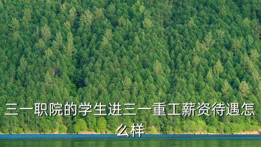 三一職院的學生進三一重工薪資待遇怎么樣