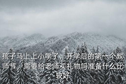 孩子馬上上小學了，開學后的第一個教師節，需要給老師買禮物嗎準備什么比較好