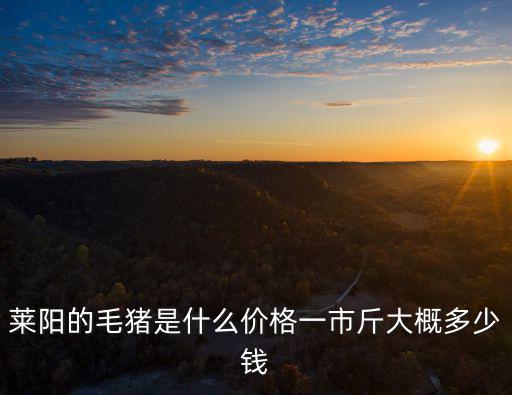 現(xiàn)在山東萊陽豬肉多少錢一斤,萊陽的毛豬是什么價格