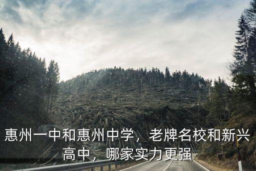 惠州一中和惠州中學(xué)，老牌名校和新興高中，哪家實力更強