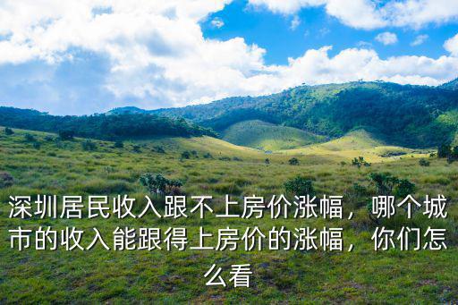 深圳居民收入跟不上房?jī)r(jià)漲幅，哪個(gè)城市的收入能跟得上房?jī)r(jià)的漲幅，你們?cè)趺纯? class=