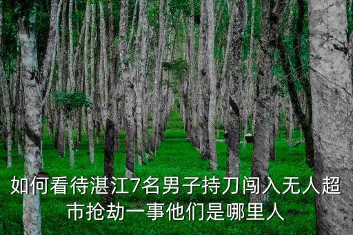 如何看待湛江7名男子持刀闖入無人超市搶劫一事他們是哪里人