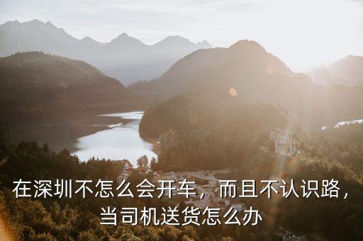 在深圳不怎么會開車，而且不認(rèn)識路，當(dāng)司機送貨怎么辦