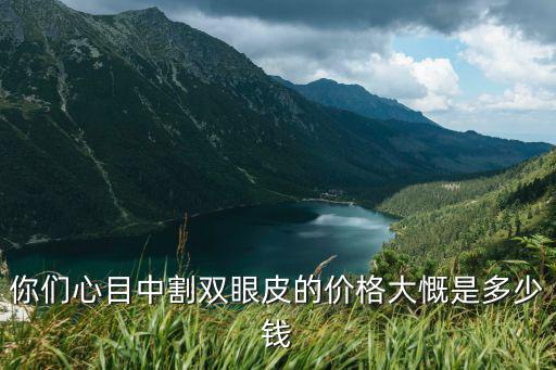 你們心目中割雙眼皮的價格大慨是多少錢