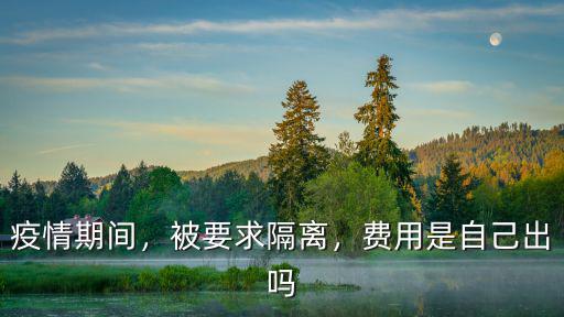 疫情期間，被要求隔離，費用是自己出嗎