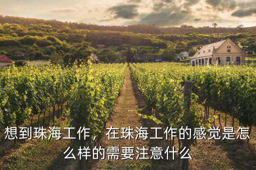 在珠海的工作怎么樣,在珠海生活和工作怎么樣