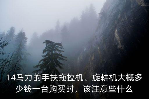 14馬力的手扶拖拉機、旋耕機大概多少錢一臺購買時，該注意些什么