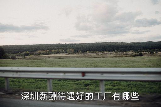 深圳薪酬待遇好的工廠有哪些