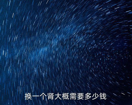 換一個腎大概需要多少錢