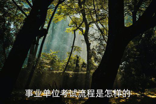 事業(yè)單位考試流程是怎樣的