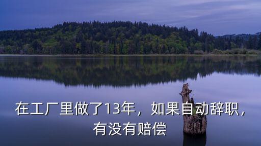 在江門做13年辭職怎么辦,在工廠里做了13年