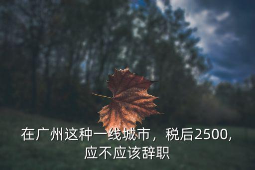 在廣州這種一線城市，稅后2500,應(yīng)不應(yīng)該辭職