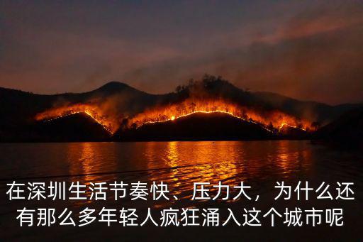在深圳生活節(jié)奏快、壓力大，為什么還有那么多年輕人瘋狂涌入這個城市呢